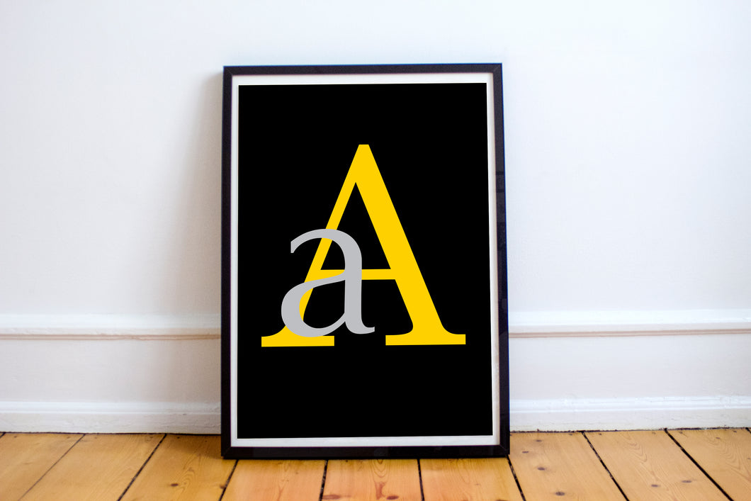 Large Double Letter Poster Print